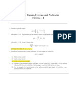 EE 220 - Signals, Systems and Networks Tutorial - 2