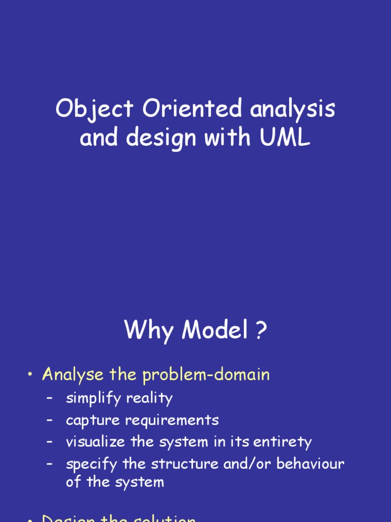 Sec-I A - Introduction To UML | PDF | Unified Modeling Language | Class ...