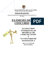 Exámenes Concurso de Matemáticas