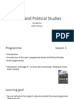 Social and Political Studies Introduction Lesson 1
