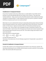 Installments in Compound Interest