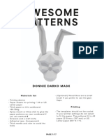 Donnie Darko Mask Template