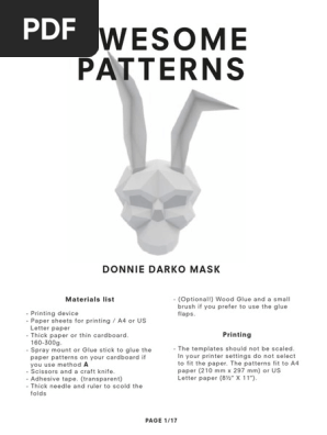 Donnie Darko Mask