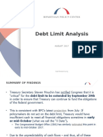Debt Limit Analysis: AU GUST 2017