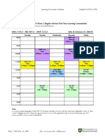 AR01 Learning Community Schedule