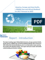 Global (North America, Europe and Asia-Pacific, South America, Middle East and Africa) Biodiesel Market 2017 Forecast To 2022