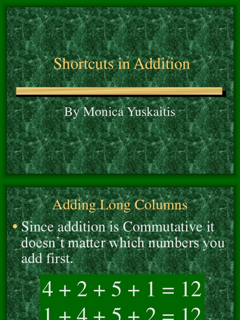 Efficient Addition Techniques Explained | PDF