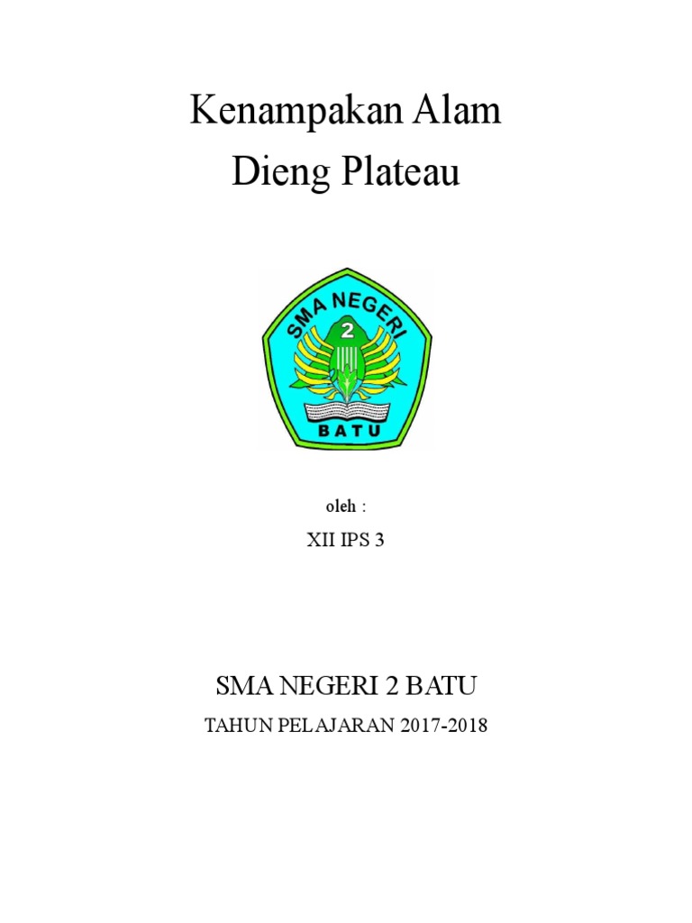 Dataran tinggi dieng merupakan contoh kenampakan alam di provinsi