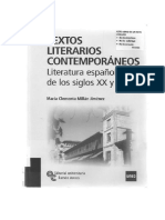 Textos Literarios Contemporáneos Literatura Española Siglos XX y XXI