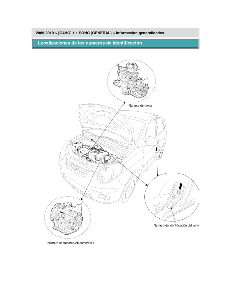 Manual Kia Picanto PDF Pistón Batería (electricidad)