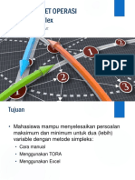 SF1103 - RISET OPERASI Metode Simpleks