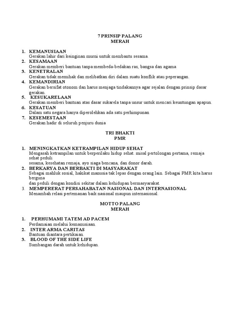 Kumpulan Soal Lomba PMR Madya