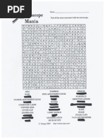 Microscope Crossword Puzzle