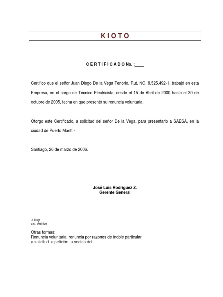 Ejemplo de Redaccion Certificado | PDF | Economias | Business