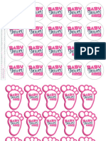 Stikers Baby shower (pie it´s a girl)