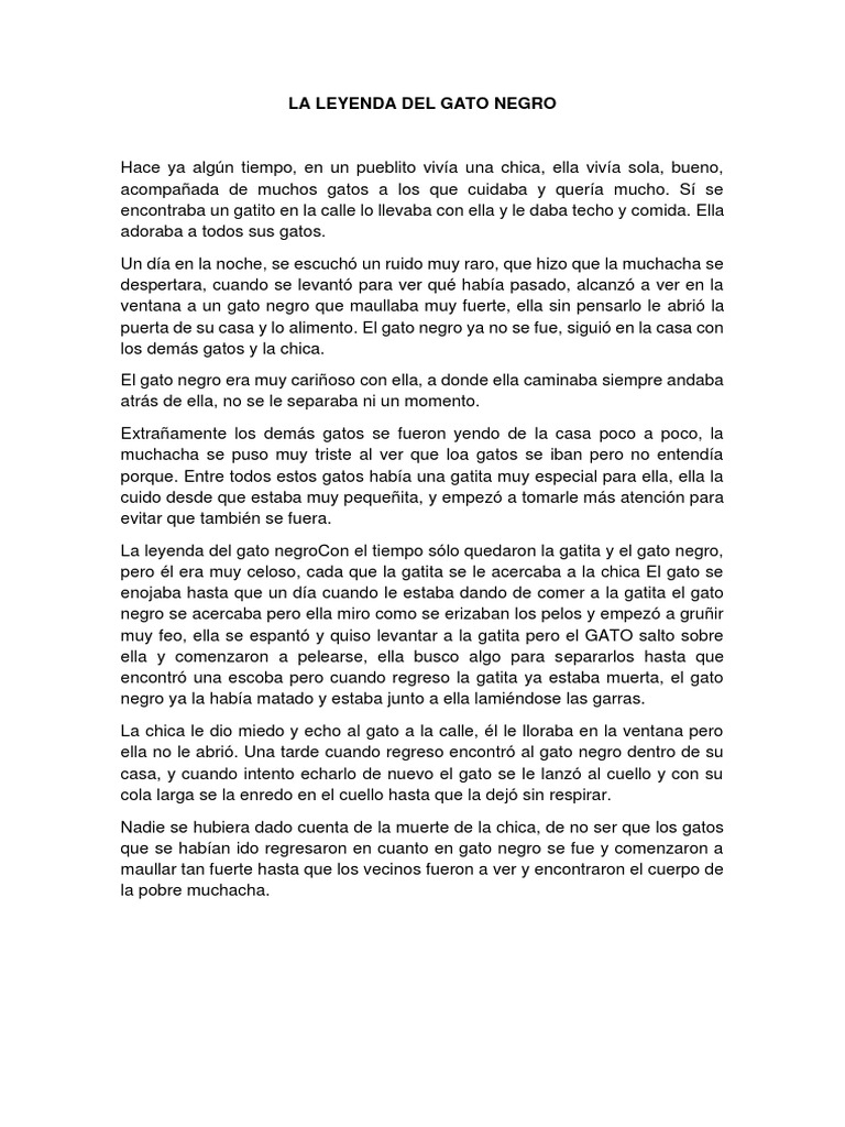 La Leyenda Del Gato Negro