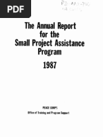 Peace Corps Small Project Assistance Program USAID Annual Report 1987