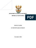 White Paper On Renewable Energy - November 2003 South Africa