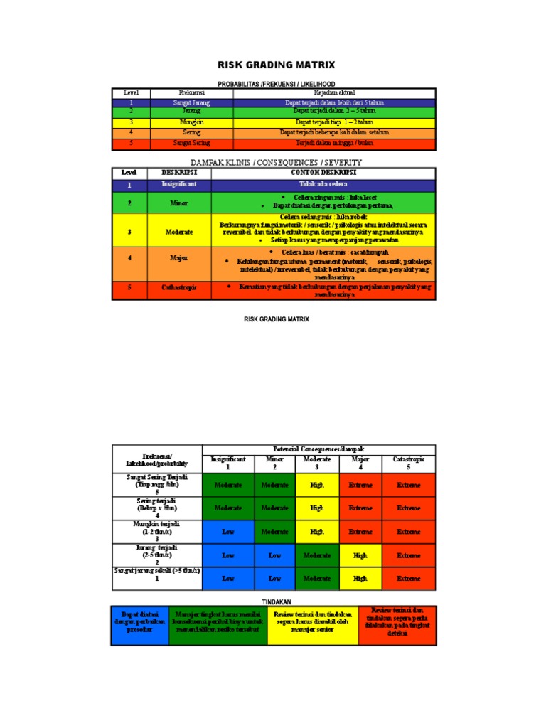 Matriks Penilaian Risiko Kesehatan | PDF