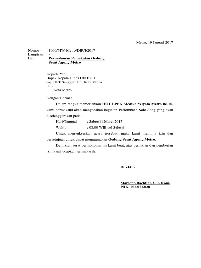 Download 50+ Contoh Surat Izin Pemakaian Gedung Sekolah Gratis