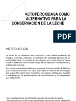 Sistema Lactoperoxidasa Como Método Alternativo para La Conservación