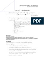 2010 2nd - Instrucciones Informes Trabajos Investigacion UNTREF