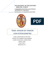 Divisor de tensión con potenciómetro