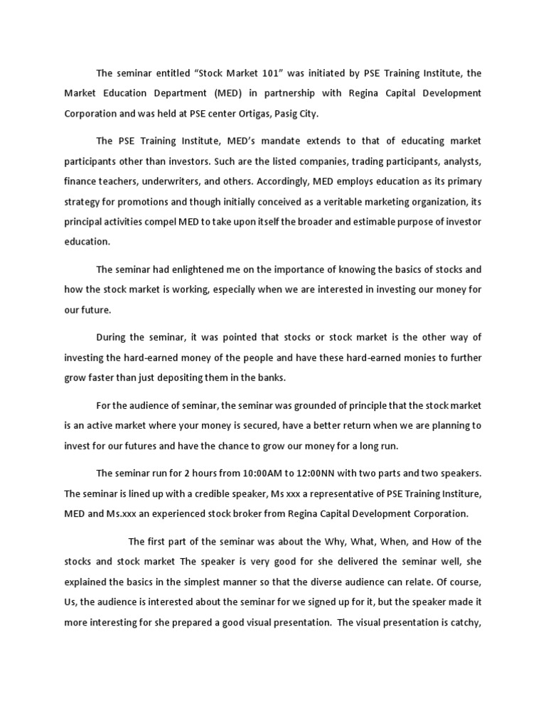 Thesis about stocks picture