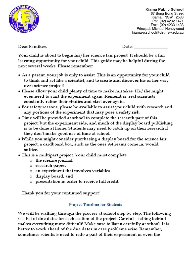 Stage 3 Science Fair Note 2017 | PDF | Experiment | Learning