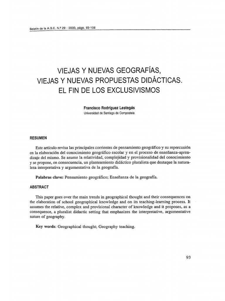 Viejas Y NuevasGeografias Viejas Y Nuevas Propuestas Didácticas ...