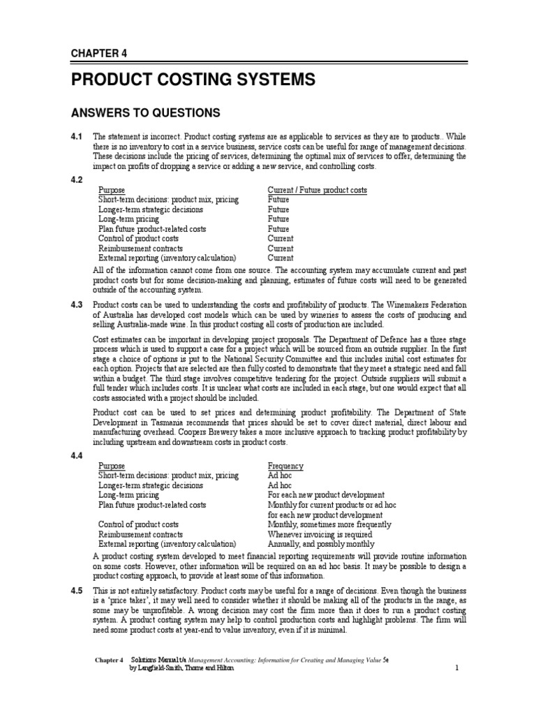 Product Costing Systems Overview | PDF | Cost Of Goods Sold | Inventory
