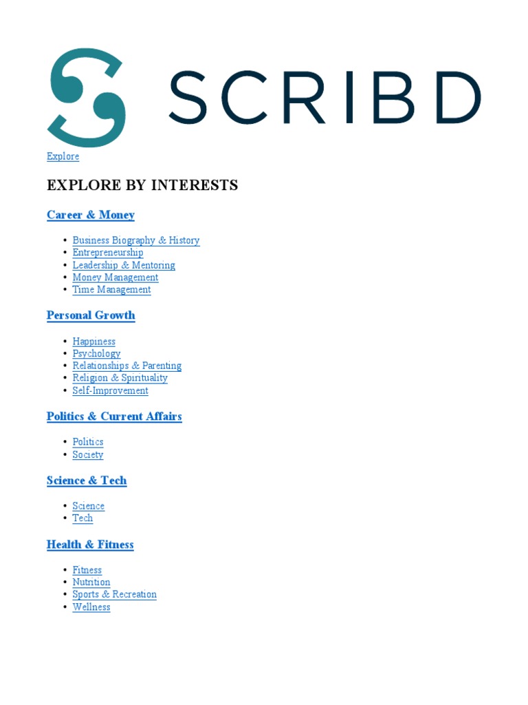 Explore Interests: Career, Growth, Health | PDF