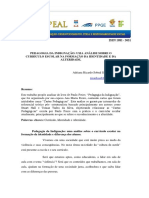 Pedagogia Da Indignacao Uma Analise Sobre o Curriculo Escolar Na Formacao Da Identidade e Da Alte