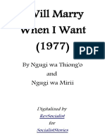 I Will Marry When I Want - Ngugi Wa Thiong'o PDF
