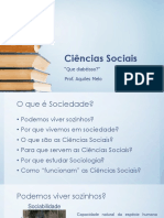 Sociologia EM 1o Ano - Aula 02 - O Que São Ciências Sociais