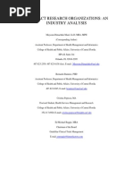 Contract Research Organizations an Industry Analysis