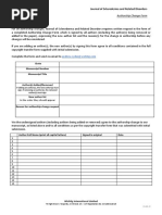 Journal of Scleroderma and Related Disorders: Authorship Change Form