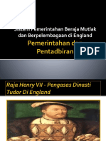 2.2.1 Sistem Pemerintahan Beraja Mutlak Dan Berpelembagaan Di England