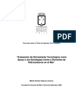2009 - Evaluacion de Herramienta Tecnologica para Derrames de Hidrocarburos - K.oyarce Uv