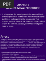 Chapter 8 Basic Criminal Procedure