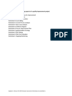 Worksheets on the Following Aspects of a Quality Improvement Project (1)