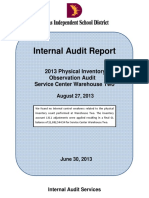 2013 Physical Inventory Observation Audit - Warehouse Two