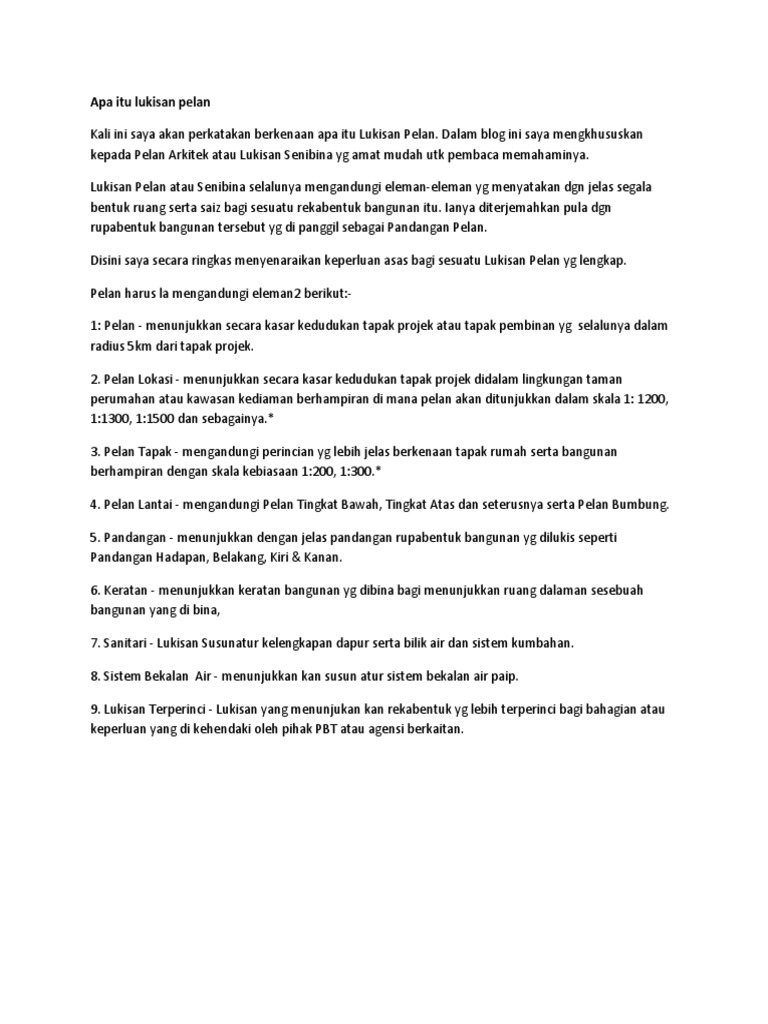 Apa Itu Lukisan Pelan Pdf