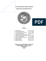 Tugas Resume Jurnal Ilmiah Metodologi Penelitian 1: Kelas A