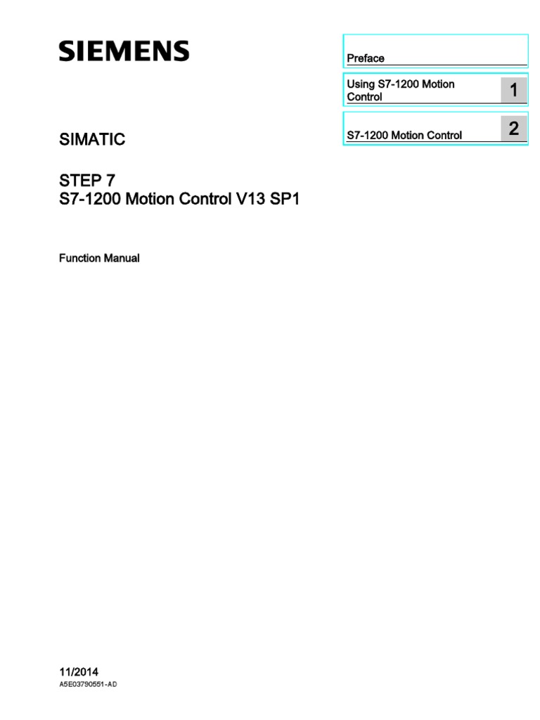 s71200 Motion Control Function Manual en-US en-US PDF | PDF | Input ...