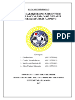 MAKALAH KRISTALOGRAF1 ANALISIS KARAKTERISASI XRD SINTESIS MATERIAL La0,7Ca0,3 (MN, Co) O3 MELALUI METODE MECHANICAL ALLOYING