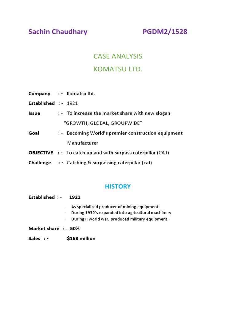 Komatsu Limited intelligence overview