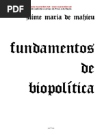 Fundamentos de Biopolítica - Jaime Maria de Mahieu