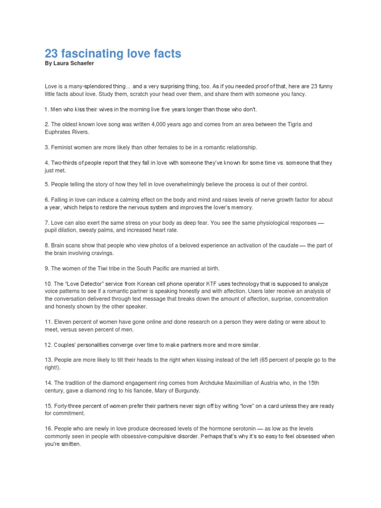 INTERESTING FACTS ABOUT ROMANCE visual data 6