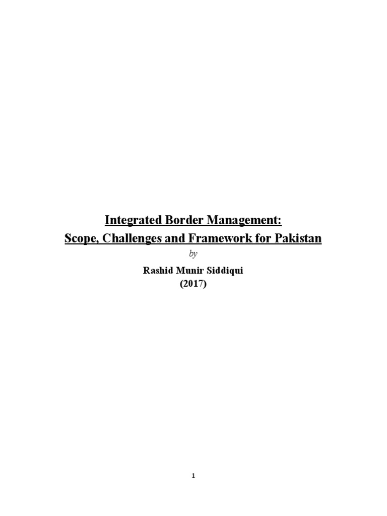 Integrated Border Management in Pakistan | PDF | Government | Crime ...
